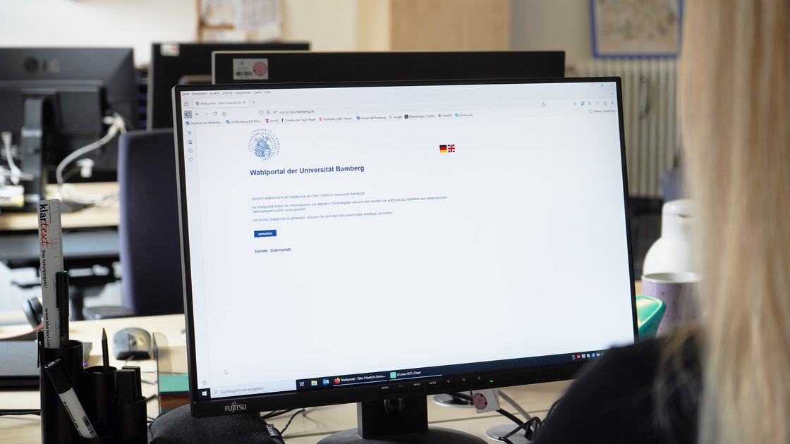 Bildschirm in Büro