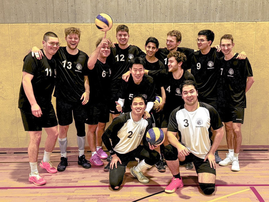 Die Volleyball-Herren bei den Bayerischen Hochschulmeisterschaften. 