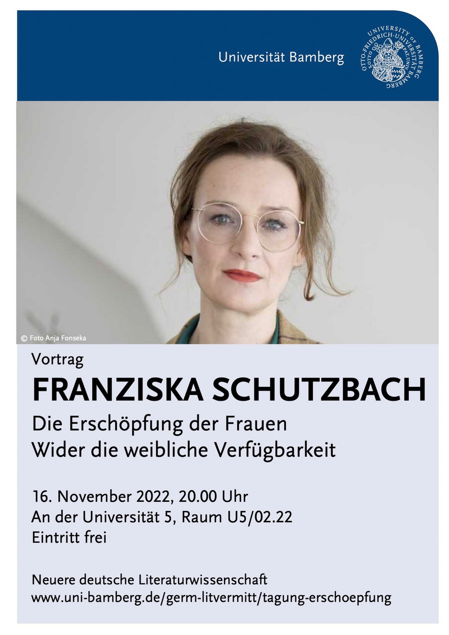 Plakat zum Vortrag von Geschlechterforscherin Franziska Schutzbach