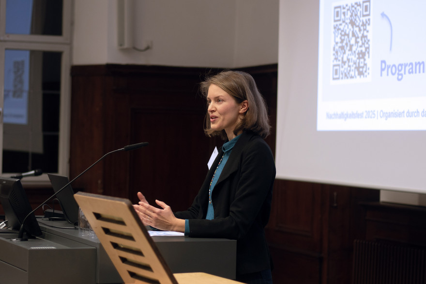 Die Organisatorin hinter dem Nachhaltigkeitsfest: Antonia Schott-Bartning leitet das Nachhaltigkeitsbüro sowie das Projekt EMAS. 