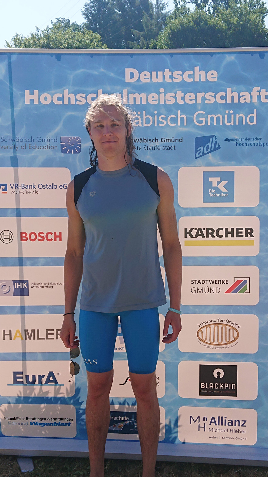 Jacob Bernitzki vertrat die Universität Bamberg bei den deutschen Hochschulmeisterschaften im Schwimmen. 